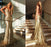 Bridelily 2019 Sexy Sequined Mermaid Evening Gowns Gold Backless Halter Party Dresses - Prom Dresses