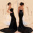 Bridelily 2019 Sexy Sweetheart Mermaid Black Velvet Prom Dresses BA5566 - Prom Dresses