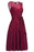 Bridelily A-line Burgundy Lace Dresses with Bow - Burgundy / US 2 - lace dresses
