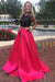 Bridelily A-Line Halter Two Piece Prom Dress Black Lace Beading 2019 Formal Occasion Dresses CE0164 - Prom Dresses