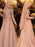 Bridelily A-Line High Neck Long Sleeves Floor-Length With Beading Chiffon Dresses - Prom Dresses