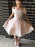 Bridelily A-Line Lace Off-the-Shoulder Sleeveless Short/Mini With Applique Dresses - Prom Dresses