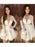 Bridelily A-Line Lace V-neck Long Sleeves Short/Mini With Sash/Ribbon/Belt Dresses - Prom Dresses