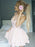 Bridelily A-Line Satin Spaghetti Straps Sleeveless With Ruffles Short/Mini Dresses - Prom Dresses