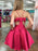 Bridelily A-Line Satin With Bowknot Spaghetti Straps Sleeveless Short/Mini Dresses - Prom Dresses