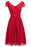 Bridelily A-line Shoet Sleeves V-neck Lace Dresses with Bow Sash - Red / US 2 - lace dresses