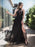 Bridelily A-Line Sleeveless Halter Floor-Length Lace Chiffon Dresses - Prom Dresses