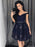 Bridelily A-Line Sleeveless Satin Lace Off-the-Shoulder With Beading Short/Mini Dresses - Prom Dresses