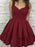 Bridelily A-Line Sleeveless Straps Satin With Layers Short/Mini Dresses - Prom Dresses