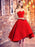 Bridelily A-Line Sleeveless Sweetheart Satin Short/Mini Dresses - Prom Dresses