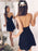 Bridelily A-Line Sweetheart Chiffon Backless Short/Mini Dresses - Prom Dresses