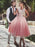 Bridelily A-Line V-neck Sleeveless Lace Tea-Length Tulle Dresses - Prom Dresses