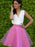 Bridelily A-Line V-neck Sleeveless Short/Mini Tulle Dresses - Prom Dresses