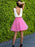 Bridelily A-Line V-neck Sleeveless Short/Mini Tulle Dresses - Prom Dresses