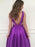 Bridelily A-Line V-Neck Sleeveless With Ruffles Satin Dresses - Prom Dresses