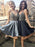 Bridelily A-Line With Beading V-neck Satin Sleeveless Short/Mini Dresses - Prom Dresses