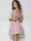 Bridelily A-Line With Ruffles Lace Off-the-Shoulder Sleeveless Short/Mini Dresses - Prom Dresses