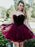Bridelily A-Line With Ruffles Sweetheart Organza Sleeveless Short/Mini Dresses - Prom Dresses