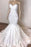 Bridelily Amazing Strapless Appliques Mermaid Wedding Dress - White - wedding dresses