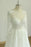 Bridelily Back Cut-out Long Sleeve Tulle A-line Wedding Dress - wedding dresses
