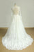 Bridelily Back Cut-out Long Sleeve Tulle A-line Wedding Dress - wedding dresses