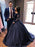 Bridelily Ball Gown Bateau Long Sleeves Sweep/Brush Train With Applique Satin Dresses - Prom Dresses