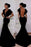 Bridelily Black Velvet Prom Dresses Short Sleeve Deep V-Neck Elegant Mermaid Evening Gowns 2019 - Prom Dresses