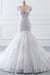 Bridelily Chic V-neck Appliques Mermaid Tulle Wedding Dress - wedding dresses