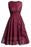 Bridelily Crew Ribbon Lace Dresses - S / Burgundy - lace dresses