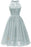 Bridelily Crew Ruffles Lace Dresses - S / Blue Grey - lace dresses