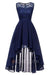 Bridelily Crew Ruffles Lace Dresses - S / Dark Blue - lace dresses