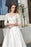 Bridelily Elegant Lace-up A-Line Applique Satin Wedding Dress - wedding dresses