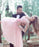 Bridelily Elegant Pink Short Homecoming Dress 2019 Long Sleeves Appliques Cocktail Dresses - Prom Dresses