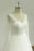 Bridelily Elegent Long Sleeve V-neck Lace Tulle Wedding Dress - wedding dresses