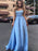 Bridelily Empire Sleeveless Sweetheart Floor-Length Lace Satin Dresses - Prom Dresses
