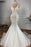 Bridelily Gorgeous Beaded Lace Organza Mermaid Wedding Dress - wedding dresses