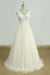 Bridelily Graceful V-neck Lace Tulle A-line Wedding Dress - wedding dresses