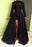 Bridelily High Collar Black Lace Evening Dress New Arrival Long Sleeve Detachable Plus Size Dresses CJ0461 - Prom Dresses