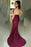 Bridelily High Collar Simple Burgundy Evening Dress Halter Open Back Sleeveless Prom Dress - Prom Dresses