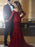 Bridelily Mermaid Off-The-Shoulder Long Sleeves Floor-Length With Ruffles Lace Dresses - Prom Dresses