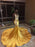 Bridelily Mermaid Sleeveless V-Neck Court Train Lace Sequins Dresses - Prom Dresses