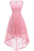 Bridelily New Long Maxi Lace Dress - Pink / S - lace dresses