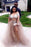 Bridelily Plus-Size Stunning Long-Sleeve Tulle Split Crystal Prom Dress - Prom Dresses