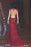 Bridelily Red Sexy Crystal Mermaid Evening Dress Vintage Spaghetti Strap Tulle Long Formal Occasion Dress - Prom Dresses
