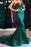 Bridelily Sexy Mermaid Strapless Green Prom Dresses 2019 Mermaid Simple Evening Gowns - Prom Dresses