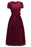 Bridelily Short Sleeves Seath Red Lace Dresses with Ribbon Bow - Burgundy / US 2 - lace dresses
