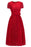 Bridelily Short Sleeves Seath Red Lace Dresses with Ribbon Bow - Red / US 2 - lace dresses