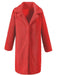BrideLily Solid Colored Long Sleeve Faux Fur Coats - Red / M - womens furs & leathers