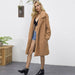 BrideLily Solid Colored Long Sleeve Faux Fur Coats - womens furs & leathers