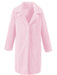 BrideLily Solid Colored Long Sleeve Faux Fur Coats - Blushing Pink / M - womens furs & leathers